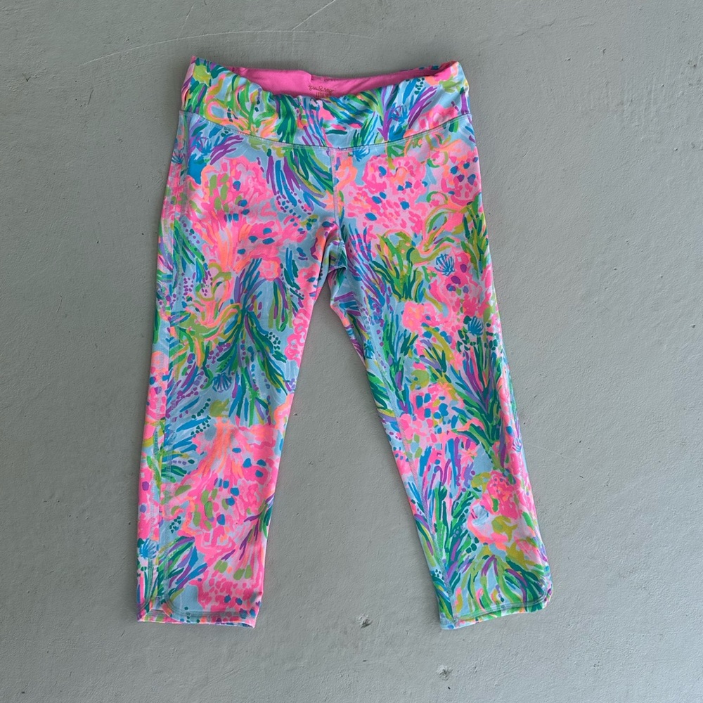 Lilly Pulitzer Luxletic Athletic Leggings Tropical Pants Stretch